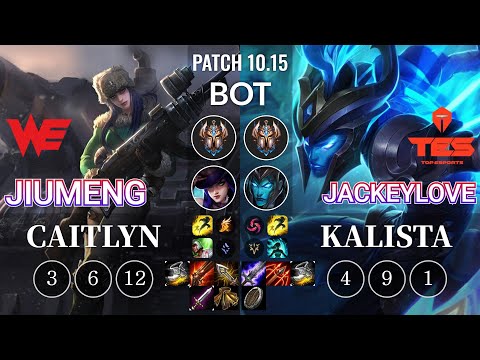 WE Jiumeng Caitlyn vs TES JackeyLove Kalista Bot - KR Patch 10.15
