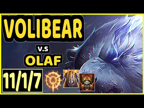 ZUAO (VOLIBEAR) vs OLAF - 11/1/7 KDA JUNGLE GAMEPLAY - BR Ranked GRANDMASTER