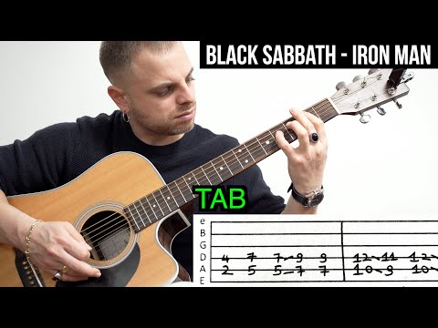 Black Sabbath - Iron Man - Guitar Cover Tutorial (TAB)