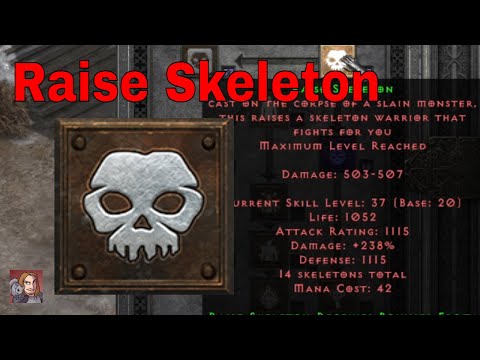D2R Skills & Abilities - Raise Skeleton (Necromancer Summoning)