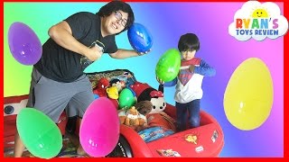EASTER EGGS Surprise Toys Challenge with Disney Ca