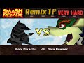 Smash Remix Classic Mode Remix 1P Gameplay With Polygon Pikachu VERY HARD