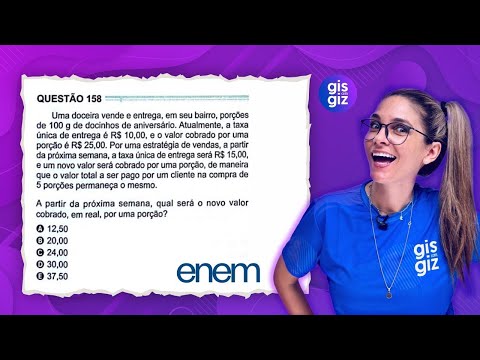 ENEM - QUESTÃO 158 PROVA VERDE 2024 MATEMÁTICA