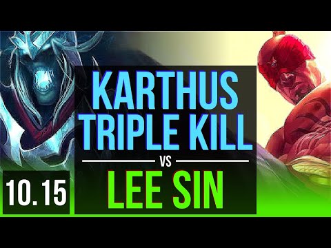 KARTHUS vs LEE SIN (JUNGLE) | 4 early solo kills, Rank 13 Karthus | KR Challenger | v10.15