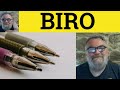 🔵 Biro Meaning - Biro Examples - Biro Definition - Hungarian in British English - Biro