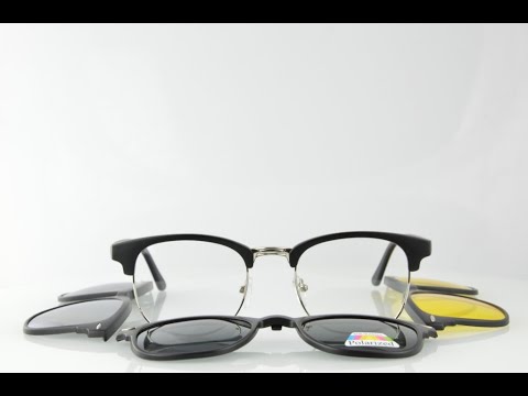 Oprawki okulary zerówki w zestawie z trzema nakładkami na magnes TR2218