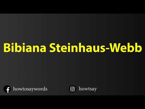 How To Pronounce Bibiana Steinhaus Webb