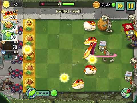 PvZ 2 New Plant Nursery Toadstool Level 1
