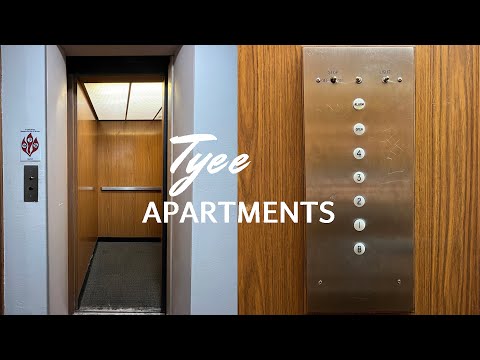AMAZING Original Montgomery White Button Hydraulic Elevator - Tyee Apartments - Seattle, WA