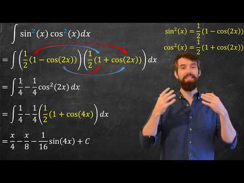 Trigonometric Integrals ---  ∫sin^n(x)cos^m(x)dx via Pythagorean or Half-Angle Identities