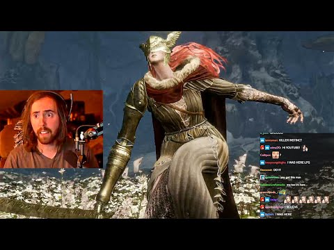 Top #1 Elden Ring player Asmongold oneshots Malenia (world record)