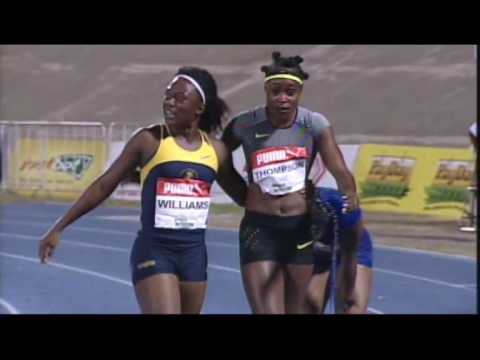 Jamaican Olympics Trial women 100m final national record and world lead