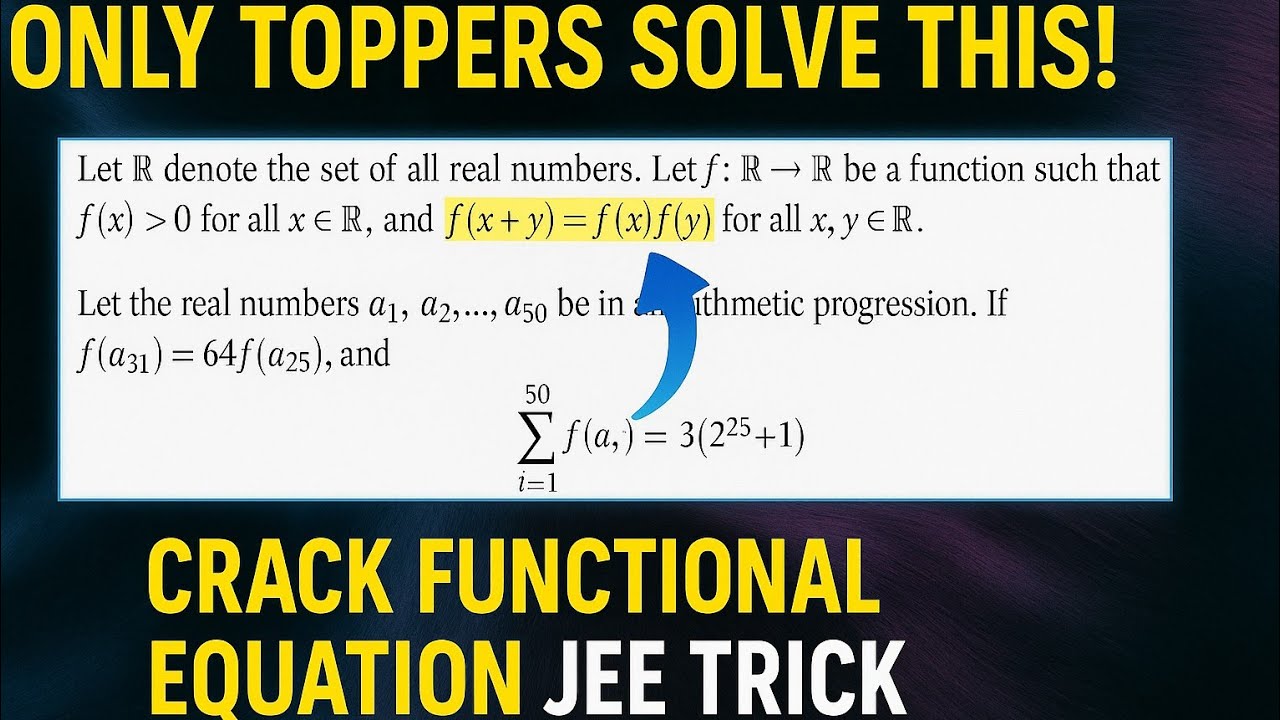 "JEE Advanced Functional Equation | Most Ignored But Scoring Topic!"