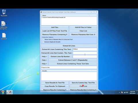 Extract Data & Text From Multiple Text Files Software