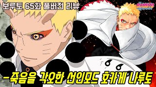 [보루토 65화 리뷰]선인모드 호카게 나루토의 죽음을 각오한 충격적인 전투근황...