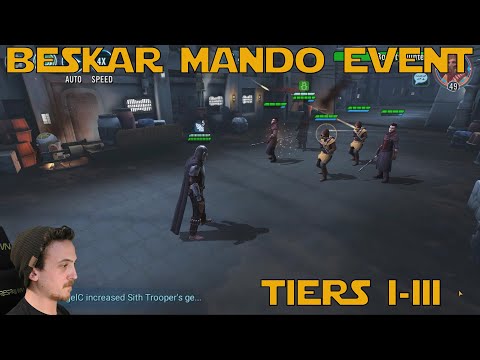 Let's Unlock Beskar Mando! Part 1: Tiers I-III w/ Characters at G10 - Star Wars Glaxy of Heroes