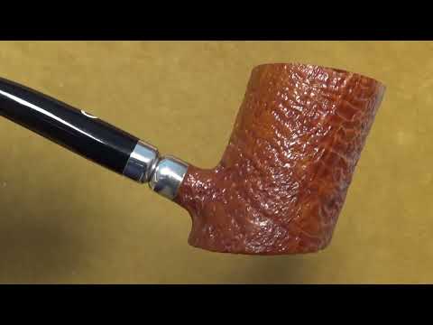 Pipa Il Ceppo gruppo 1 sabbiata con vera  in argento - Poker (CE114)