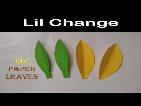 How to make very easy Paper Leaves in Just 1 minute ||  DIY simple Paper Leaf #short