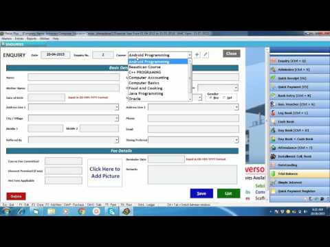 Enquiry management in institutes video