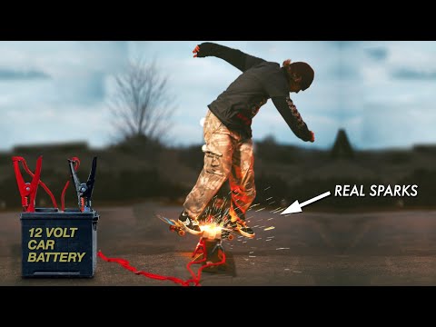 Worlds First Electric Skate Rail That Sparks!