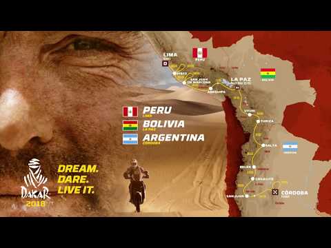 O percurso  The route  El recorrido  Le parcours - Rally Dakar 2018
