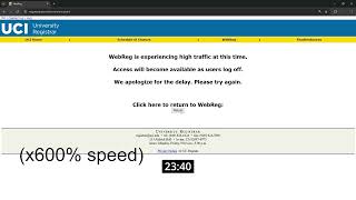 The UCI WebReg Experience