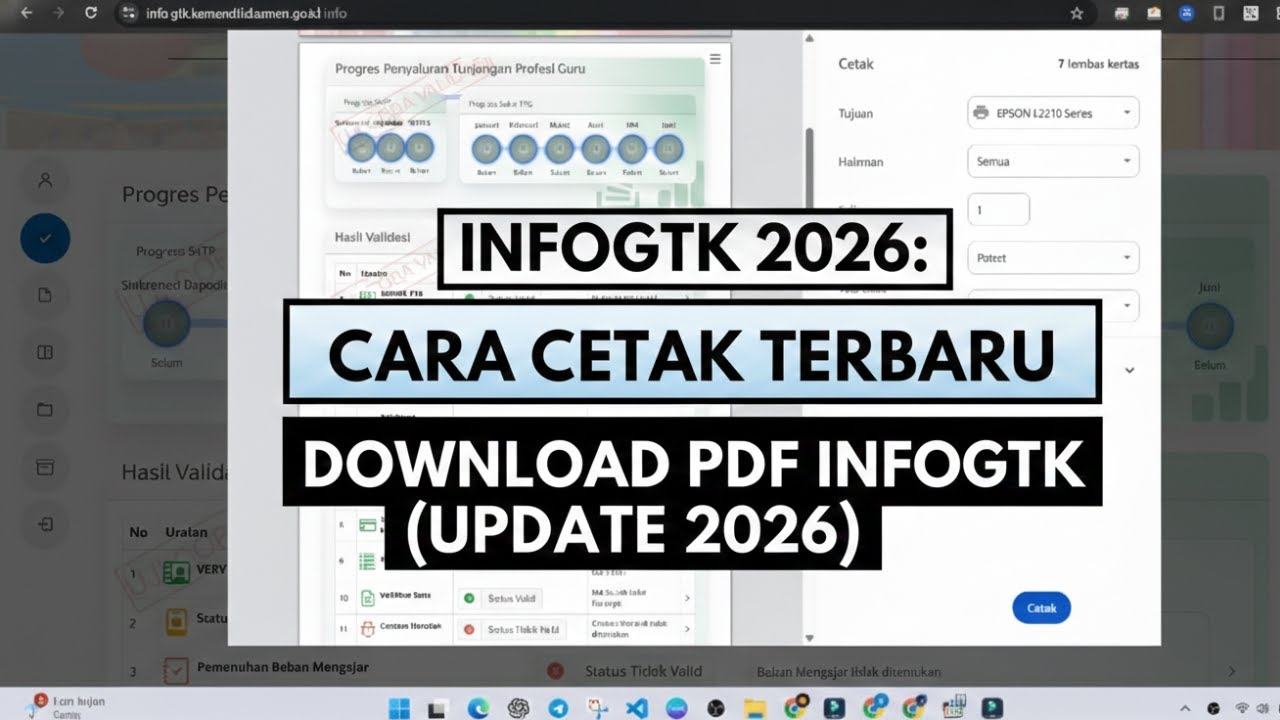 Cara Cetak Halaman InfoGTK 2026 Terbaru