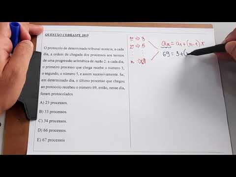 Questão CEBRASPE (PA-Progressão Aritmética)
