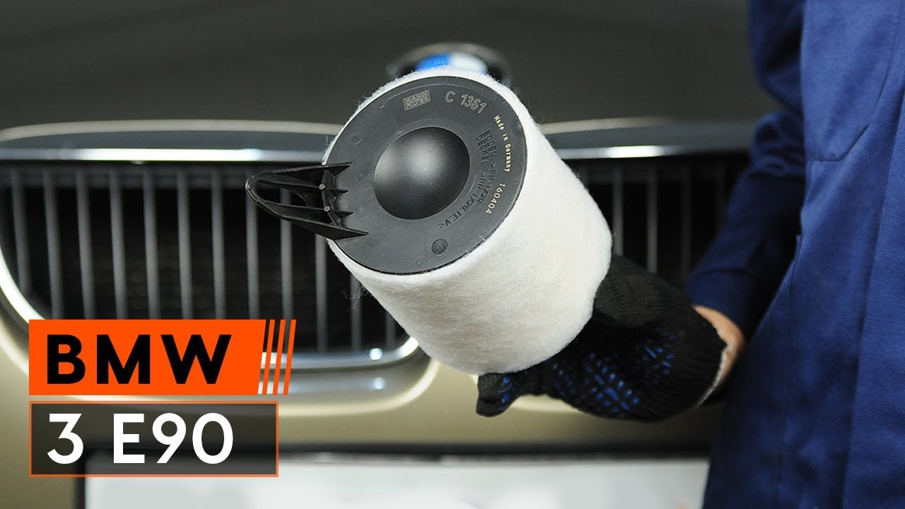 Levegőszűrő-csere BMW E90 gépkocsin – Útmutató