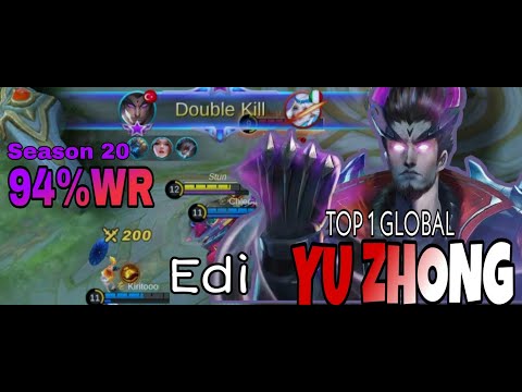 Yu zhong 94% win rate.Top 1 global Yu zhong Edi-MLBB