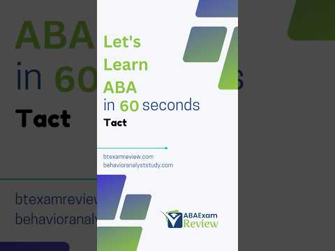 Tacts - Let's Learn Applied Behavior Analysis in 60 seconds | #bcba #rbt #abaexamreview  #ABA