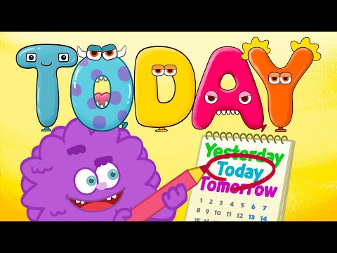 yesterday today tomorrow song - learn english with funny videos for kids