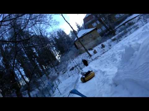 Tor z śniegu w Karpaczu w mieście