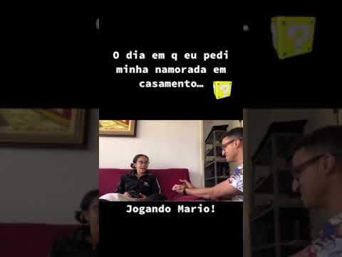 Pedido de casamento no videogame, jogando Mário 😍👩‍❤️‍👨👰🏽💍🎮🤵