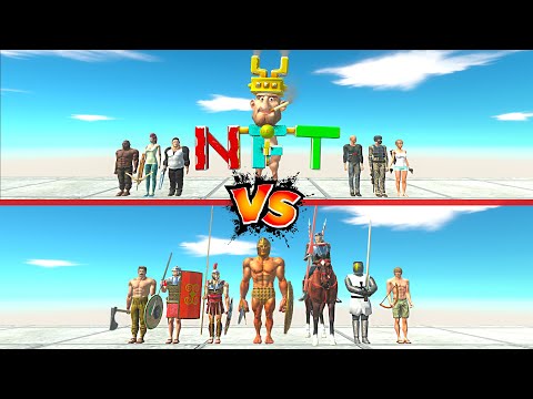 Ancient Humans Team vs Modern Humans Team - Animal Revolt Battle Simulator