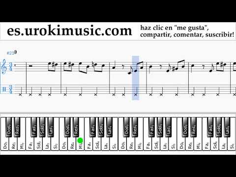 Tutorial de Piano (mano derecha) Beethoven - Für Elise Clases Notas Parte#2 um-b927