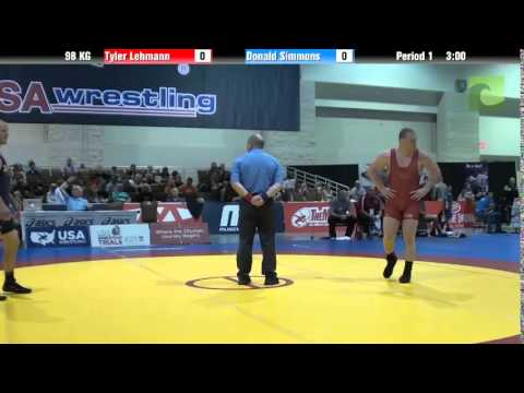 98 KG Tyler Lehmann vs Donald Simmons
