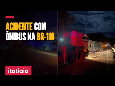 ÔNIBUS TOMBA E DEIXA SETE MORTOS NA BR-116 EM MINAS GERAIS