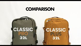Classic Pro 32L & Classic Plus 32L | Backpack Comparison | CABINZERO