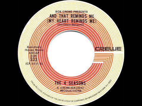 1969 HITS ARCHIVE: And That Reminds Me (My Heart Reminds Me) - 4 Seasons (stereo 45)