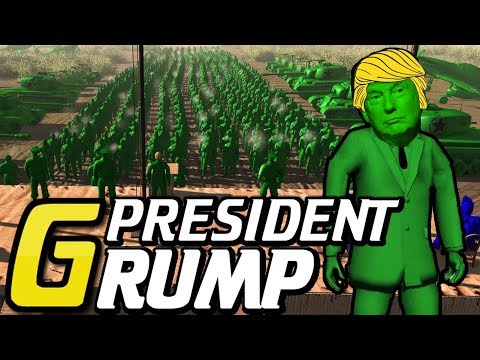 Donald Grump ELECTED ! Army Men Of War + GREYS VS REDS