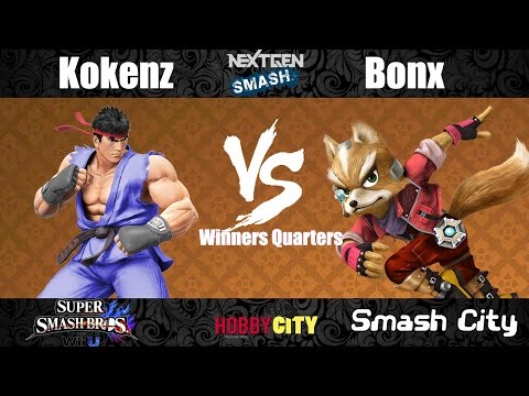 Smash City #4 - NGS | Kokenz (Ryu) vs TSB | Bonx (Fox) - SSB4 Winners Quarters