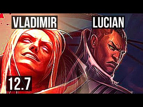 VLADIMIR vs LUCIAN (MID) | 8/0/4, 2.4M mastery, 900+ games, Legendary | EUW Master | 12.7