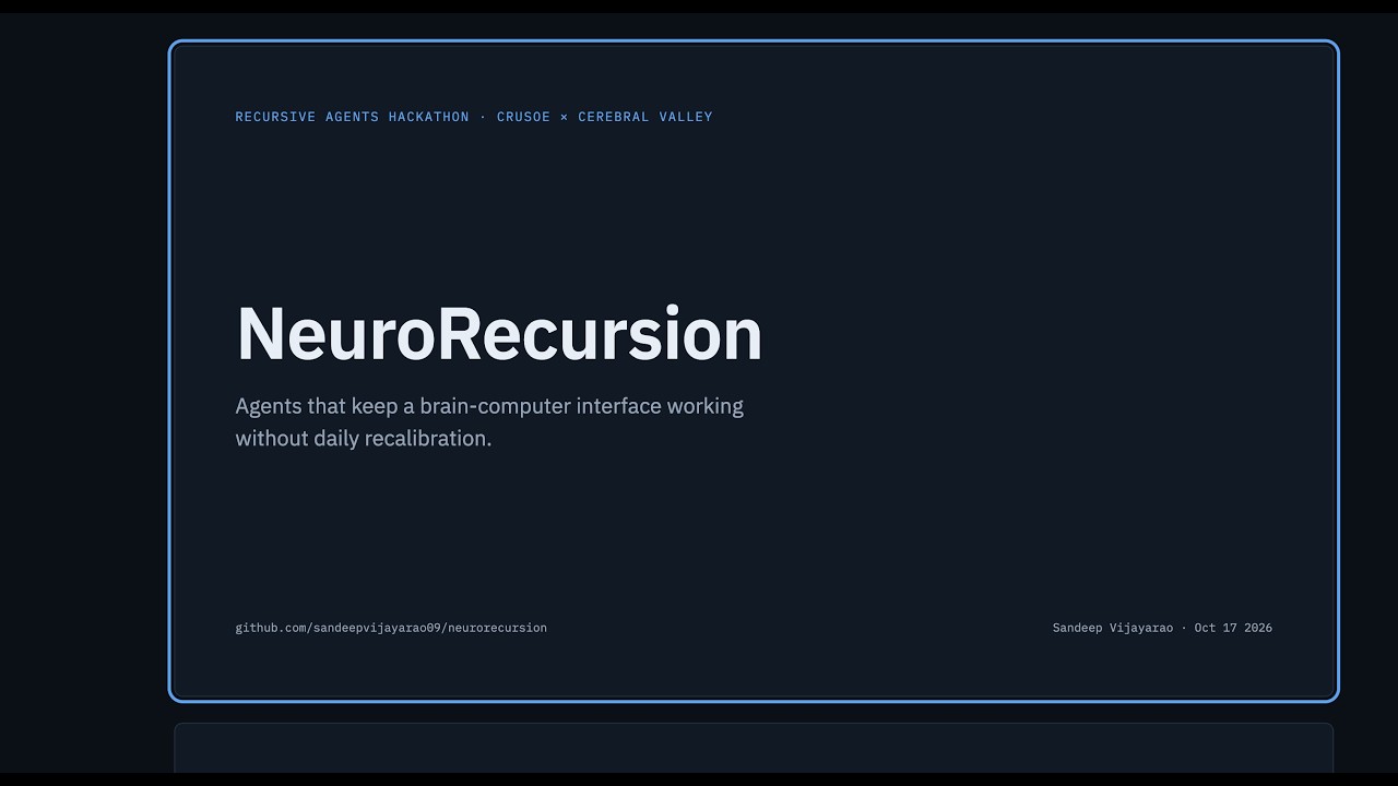 NeuroRecursion project preview