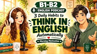 3 Daily Habits to Start Thinking in English | Easy English Podcast | B1-B2 Listening Practice
