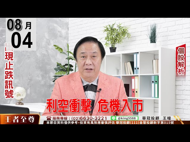 【王者至尊】 #王曈 0804《【利空衝擊  危機入市】》#王曈 #王者至尊