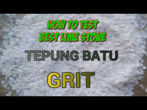 How to test lime stone for chicken feed