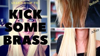 Affordable way to remove Brass from Blonde and brunette hair! Review of how to tone hair at home!