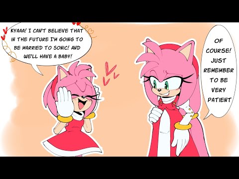 Sonic & Amy Meet Their Future Selves | Sonic Comic Dub | Sonamy