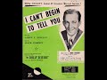 Bing Crosby - I Can't Begin to Tell You